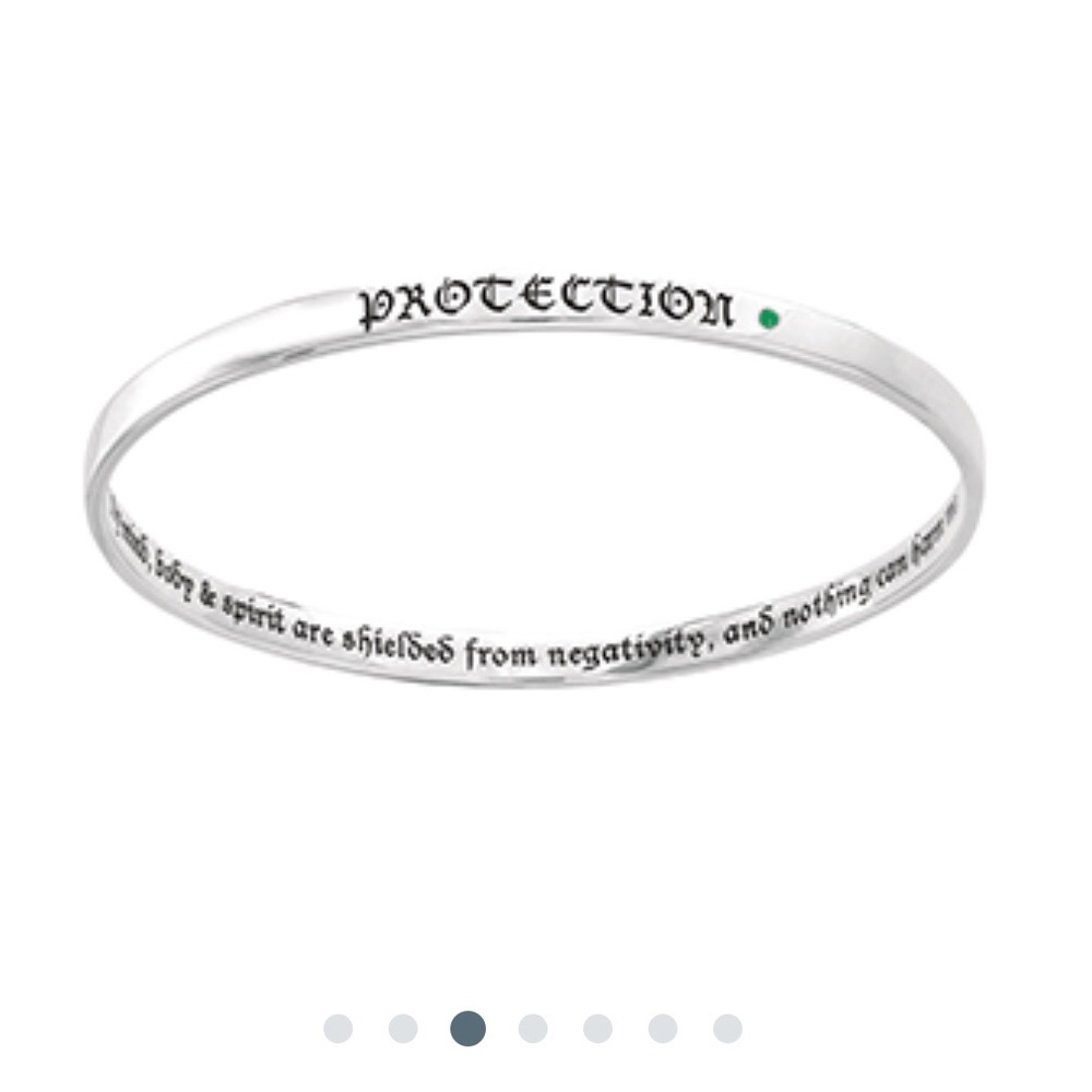 NWT Sterling Silver Affirmation Bangle Bracelet